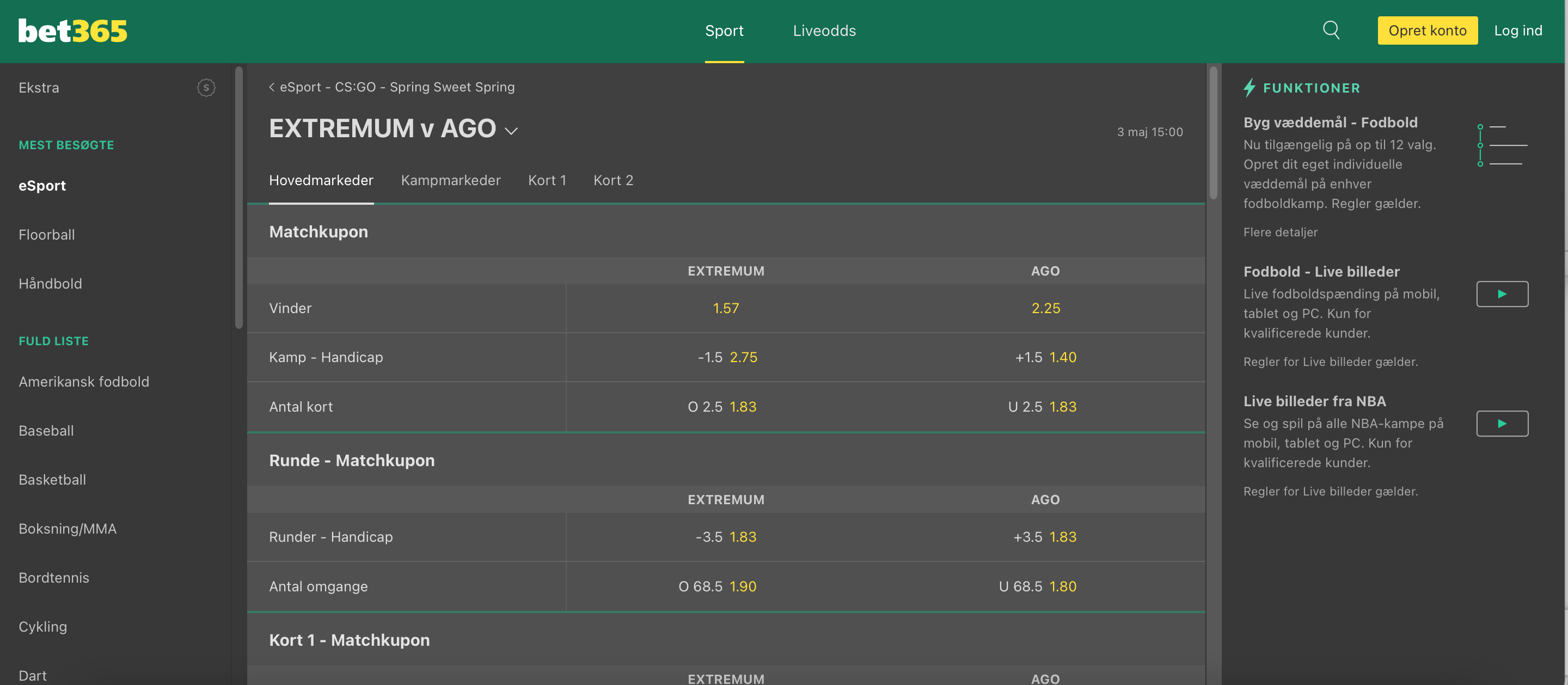 bet365 csgo betting