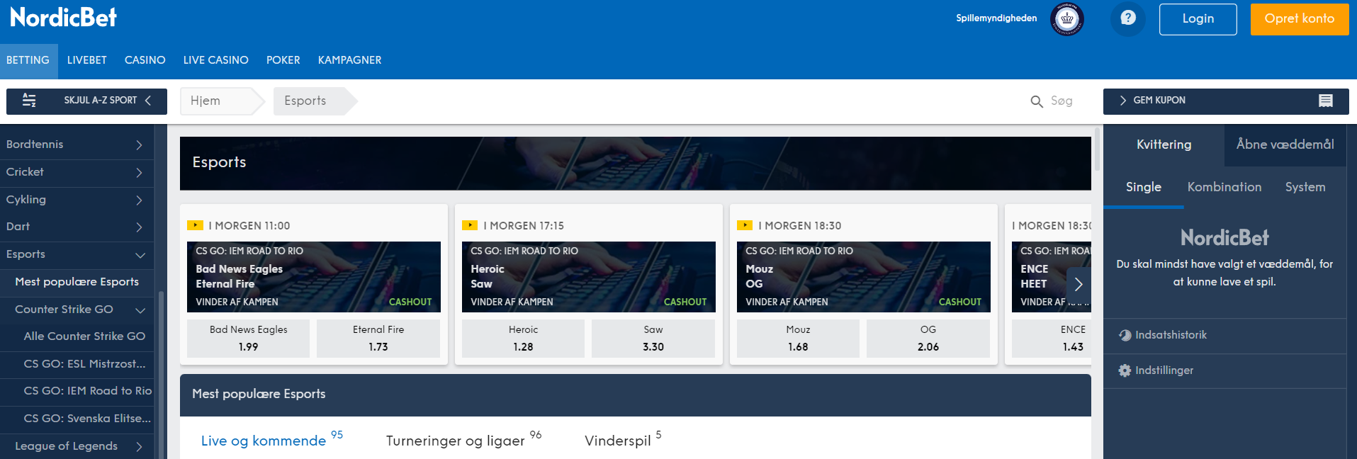 CS:GO Betting 2023 - Guide til Counter Strike - Dust2.dk