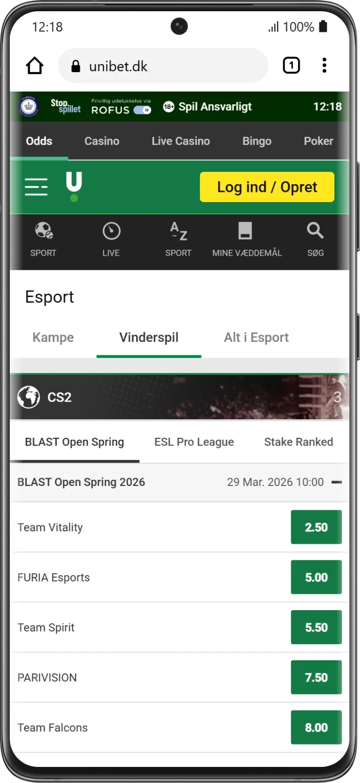 Unibet cs2 betting